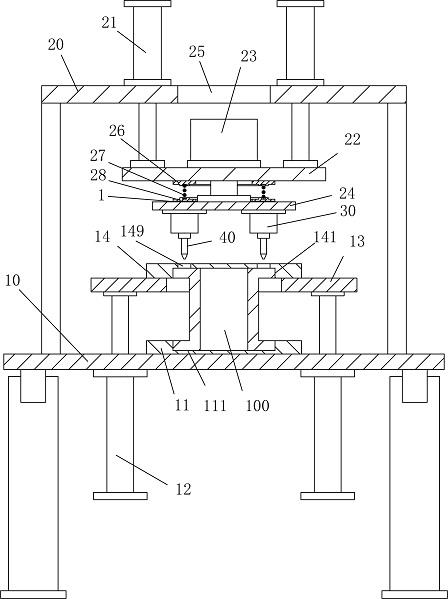 一種帶法蘭陶瓷軸套用打孔裝置的制作方法