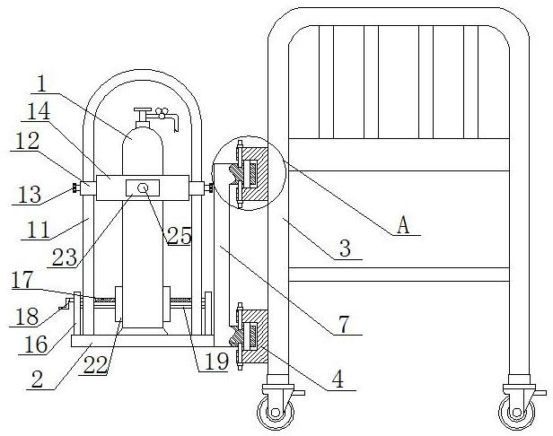 一種醫學護理專用氧氣瓶固定裝置的制作方法