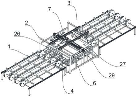 一種不燒磚生產輸送線的拍正裝置的制作方法